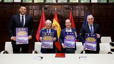 Borja Carabante y Felipe Reyes presentan la colaboración entre la EMT y la Fundación Real Madrid