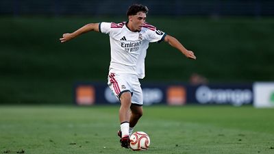 Once inicial del Real Madrid Castilla frente al Alcorcón