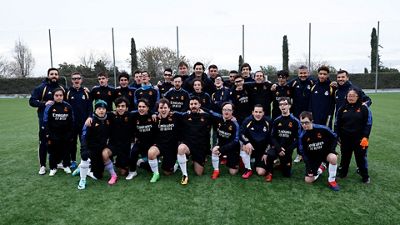 Solari saludó al equipo de la Fundación Real Madrid de LaLiga Genuine 