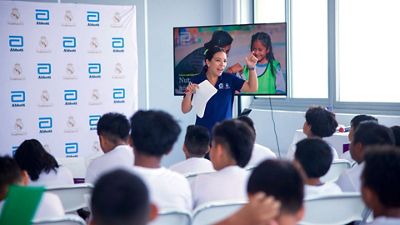 Abbott, el Real Madrid y la Fundación continúan la campaña para combatir la malnutrición