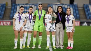 Homenaje a las campeonas de la Liga de Naciones en el Alfredo Di Stéfano