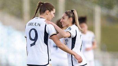 2-1: Un gol de Bruun en el tiempo añadido da la victoria al Real Madrid