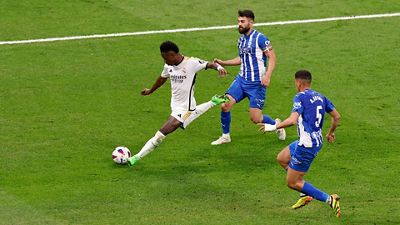 El doblete de Vini Jr. para llegar a los 50 goles en Liga con el Real Madrid