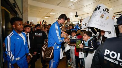 Así fue la llegada del Real Madrid a Girona