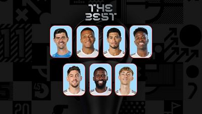 Mbappé, Courtois, Vini Jr., Bellingham, Valverde, Rüdiger y Huijsen, nominados al Premio The Best al Once Masculino