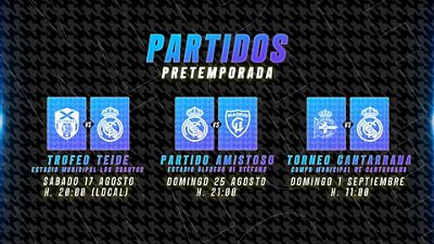 Real Madrid to play three pre-season friendlies