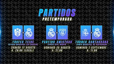 El Real Madrid jugará tres amistosos en la pretemporada