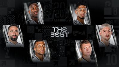 Vini Jr., Carvajal, Bellingham, Mbappé, Valverde et Kroos, nominés au Prix The Best de Joueur de la FIFA 2024