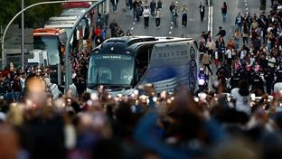 Así fue la llegada del Real Madrid al Bernabéu