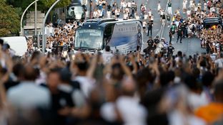 Así fue la llegada del Real Madrid al Bernabéu antes del partido contra el Inter