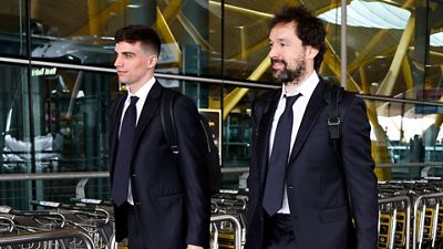 Real Madrid arrive in Berlin