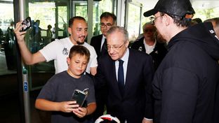 Florentino Pérez llegó a Múnich