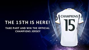 We are giving away 15 Champions jerseys among the members of the Madridista Community!